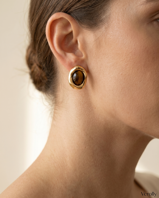 Tiger Eye Studs