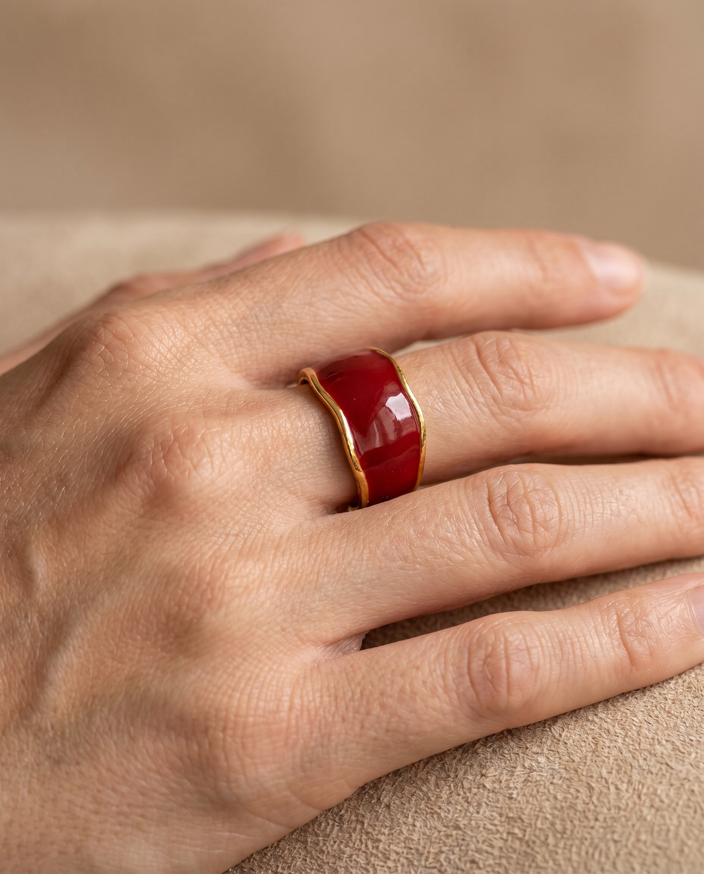 Crimson Bold Ring