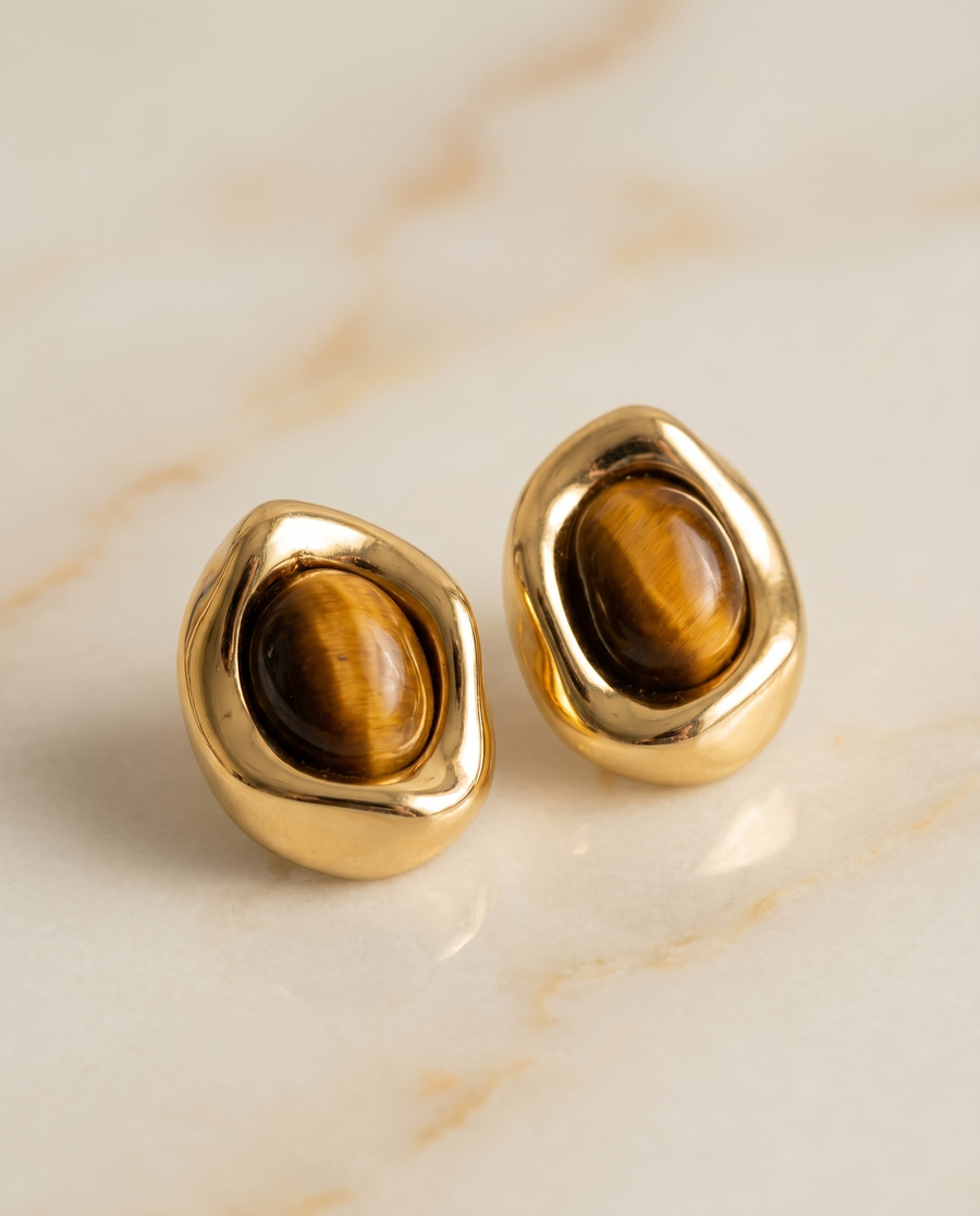 Tiger Eye Studs