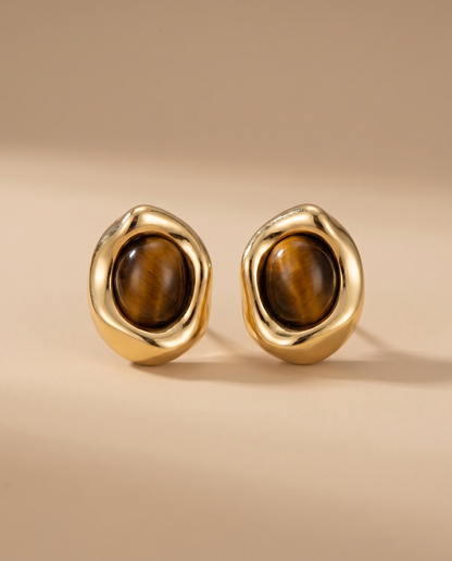 Tiger Eye Studs