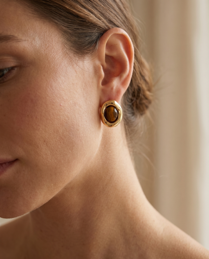 Tiger Eye Studs