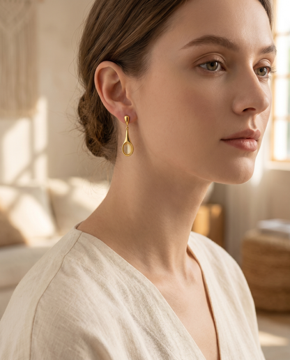 Honeydew Drop Earrings