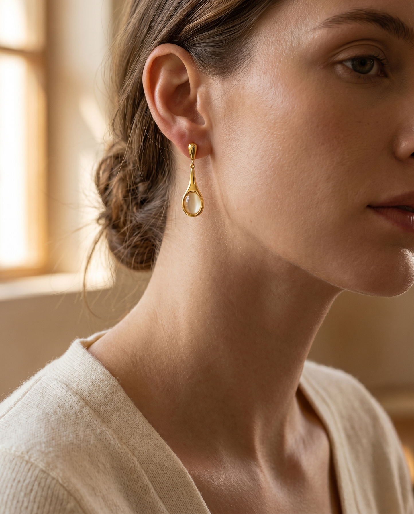 Honeydew Drop Earrings