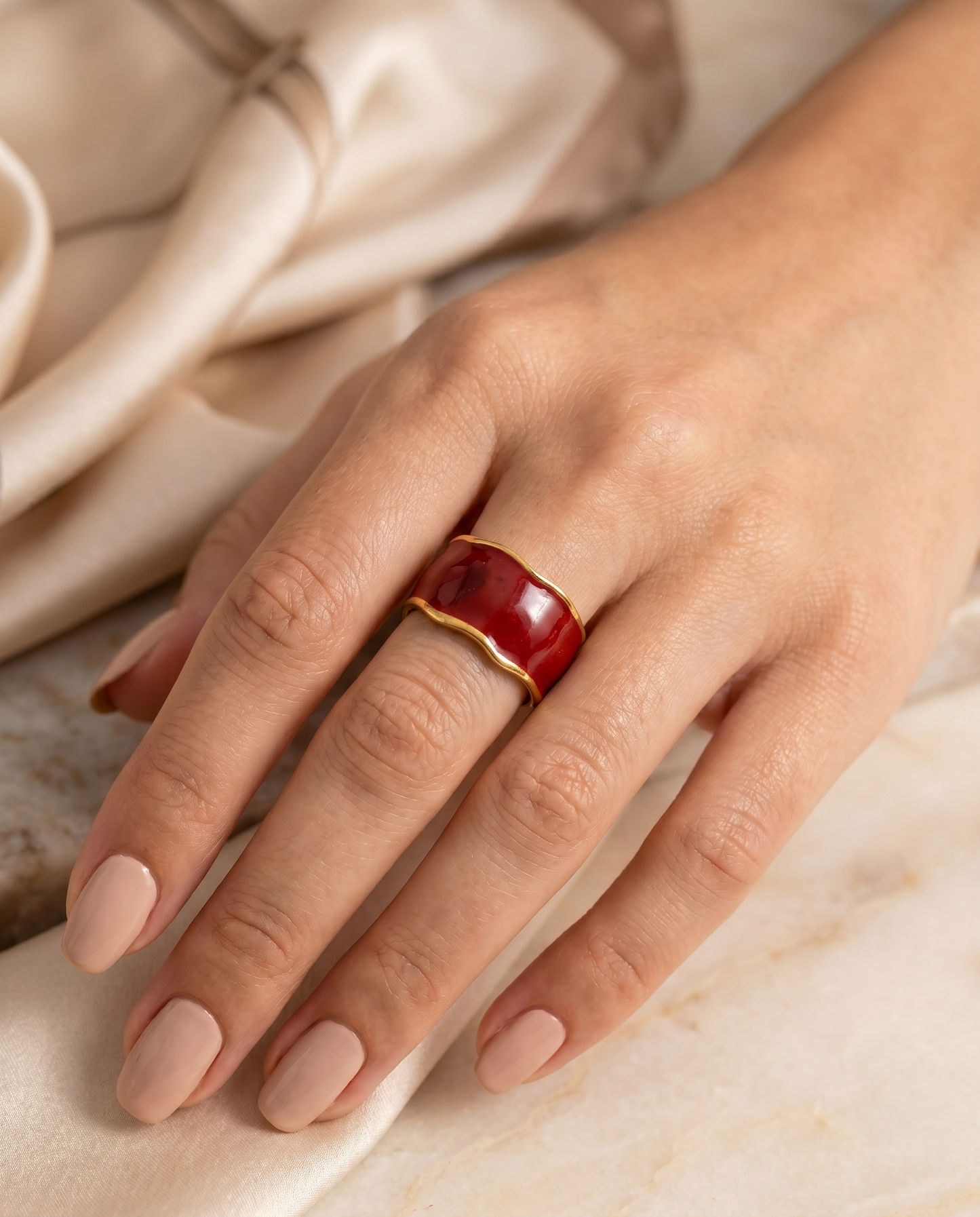 Crimson Bold Ring